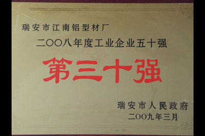 2008工業(yè)企業(yè)第三十強(qiáng)